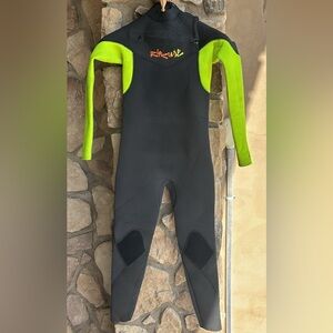 RIP CURL E5 Dawn Patrol 4/3 full Wetsuit 14 kids youth junior chest zip ab1827